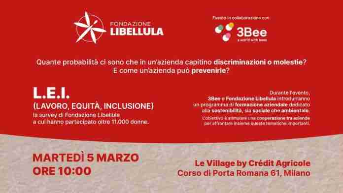 Evento 3Bee e Fondazione Libellula
