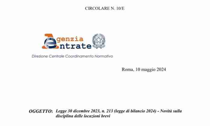 Circolare Agenzia delle Entrate 10/E 2024