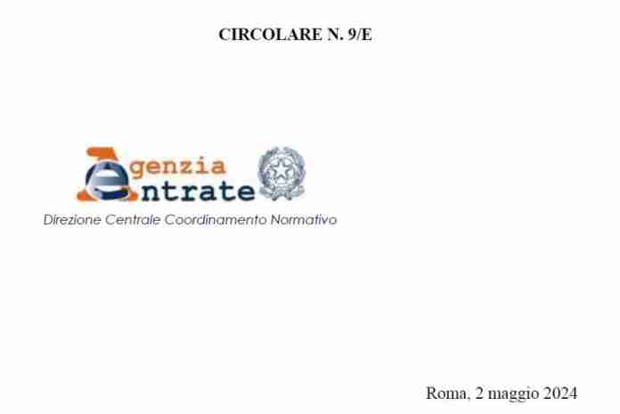 Circolare n. 9/E/2024 dell'Agenzia delle Entrate