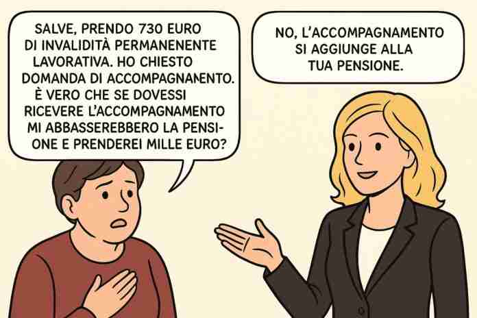 Fumetto indennità di accompagnamento e pensione di invalidità